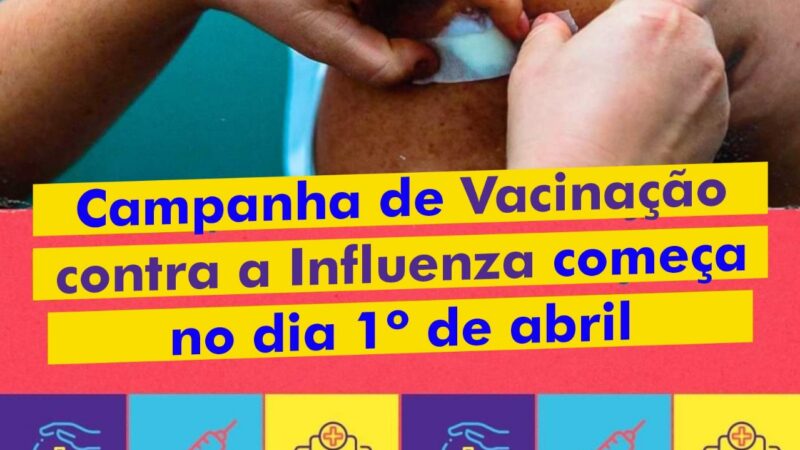 Campanha de vacinação contra a gripe inicia nesta segunda (1)