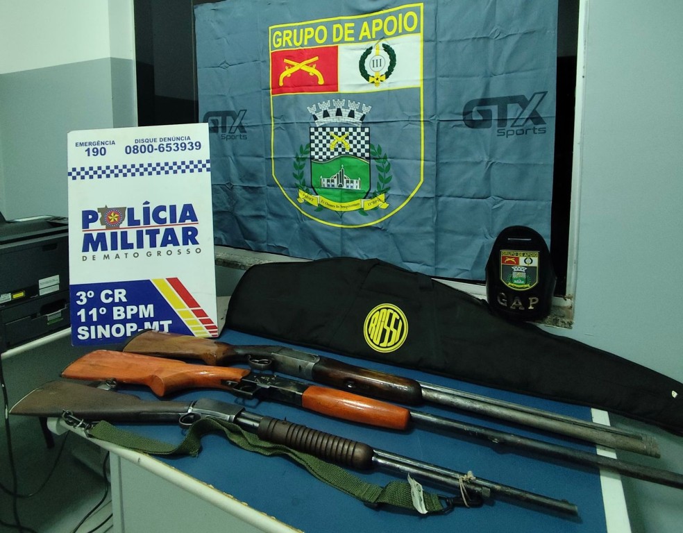 Casal suspeito de roubos a propriedades rurais é preso pela Polícia Militar em Sinop