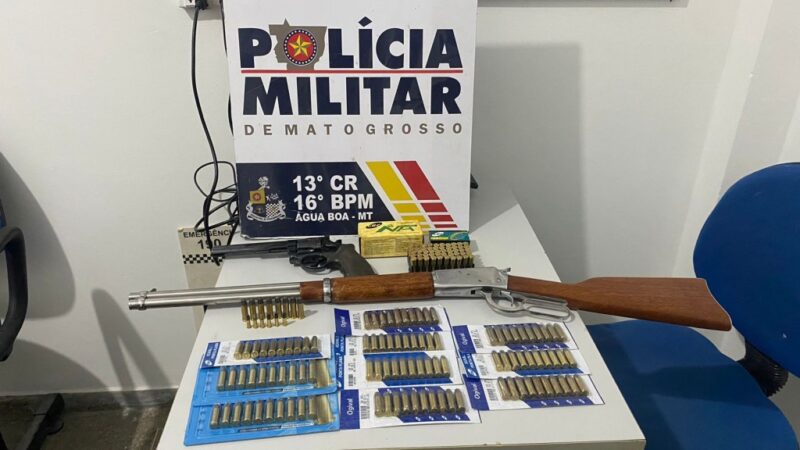 Patrulha Rural prende suspeito de violência doméstica e apreende armas