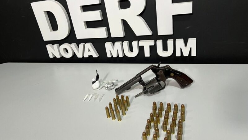 Dupla é presa em flagrante pela Polícia Civil com arma e munições de uso restrito em Nova Mutum 