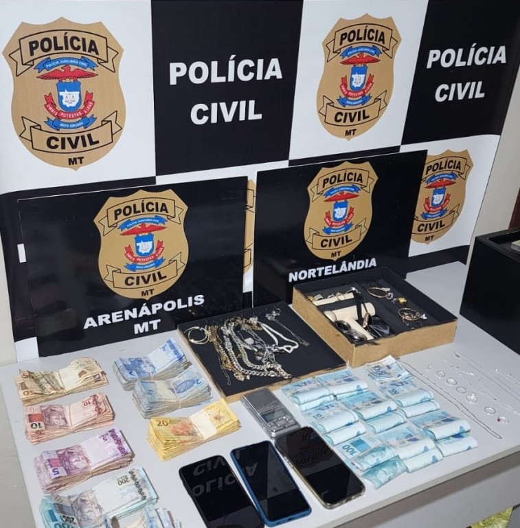 Operação apreende joias roubadas e 32 mil falsificados em tabacaria usada como ponto de encontro de criminosos