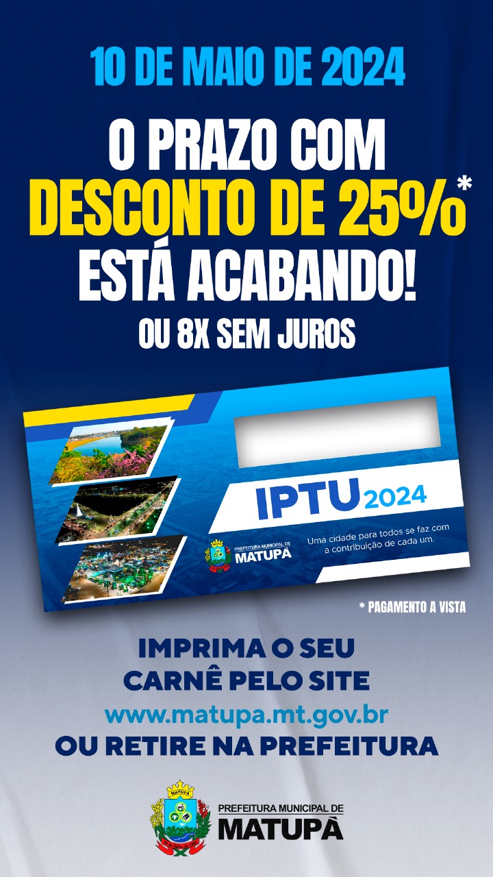 Atenção com seu IPTU últimos dias!