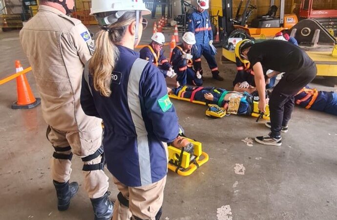 Corpo de Bombeiros Militar participa de simulado operacional em usina hidrelétrica em Sinop