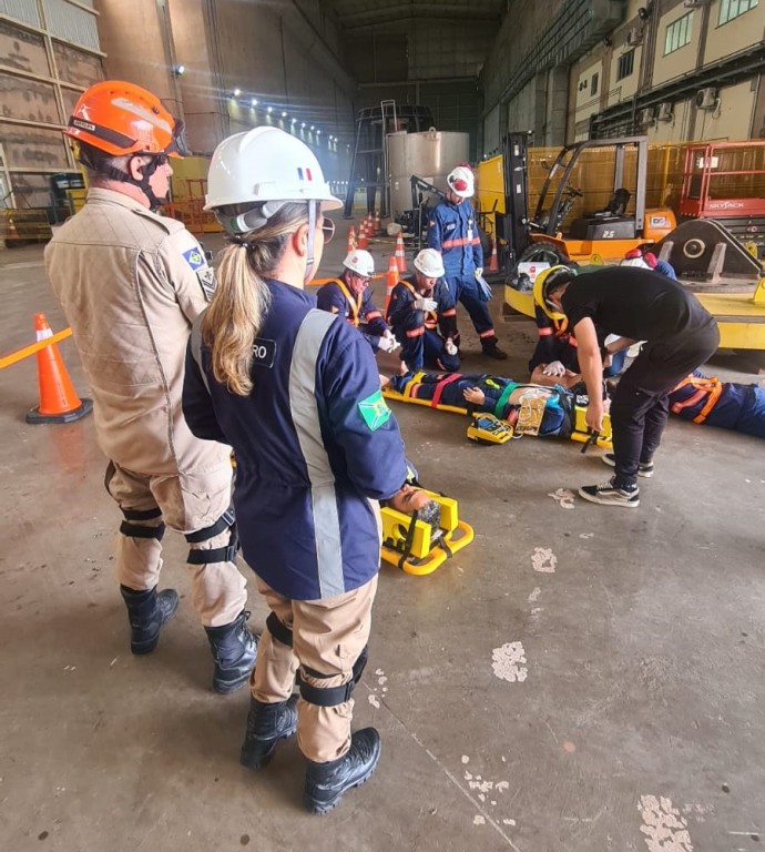 Corpo de Bombeiros Militar participa de simulado operacional em usina hidrelétrica em Sinop