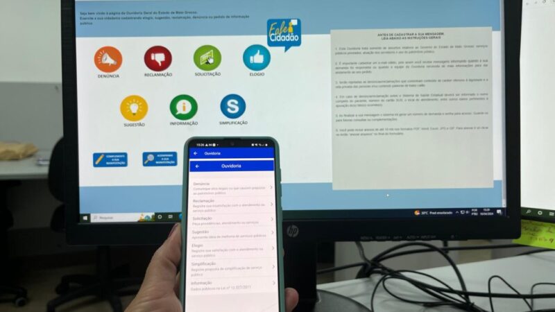 Serviços da Ouvidoria do Estado estão disponíveis no aplicativo MT Cidadão