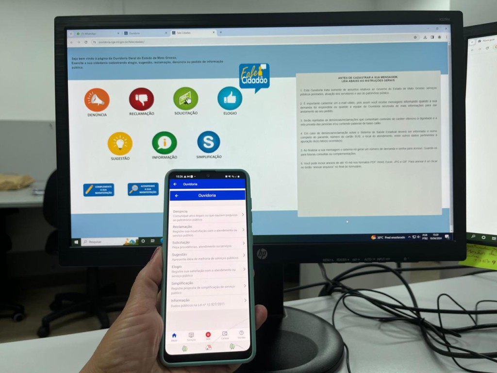 Serviços da Ouvidoria do Estado estão disponíveis no aplicativo MT Cidadão