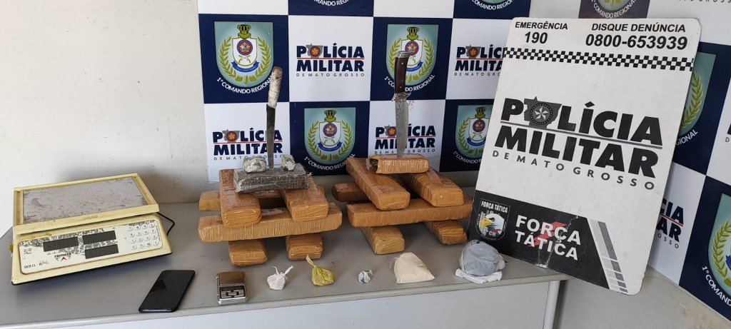 Força Tática prende jovem com 14 tabletes de maconha em Cuiabá