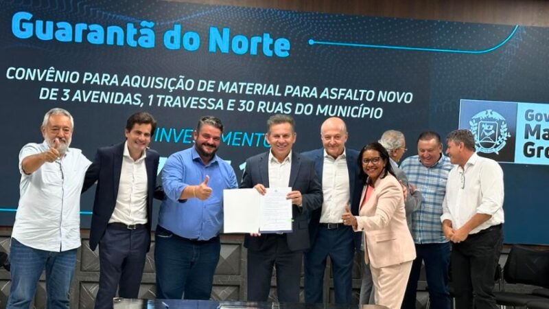 Prefeito Érico Stevan assina convênio de mais de R$ 7 milhões para asfaltamento em Guarantã do Norte.