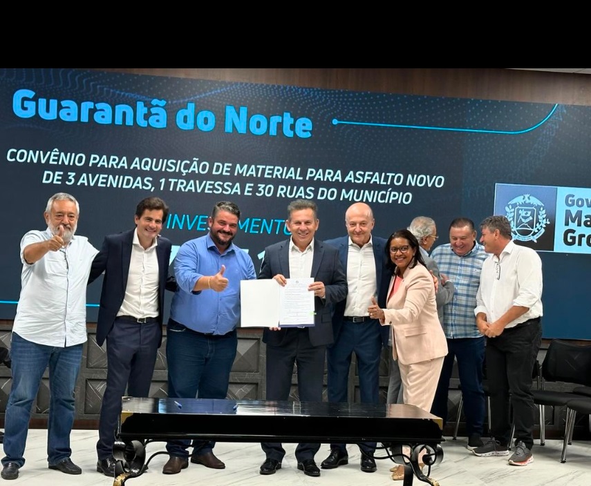 Prefeito Érico Stevan assina convênio de mais de R$ 7 milhões para asfaltamento em Guarantã do Norte.
