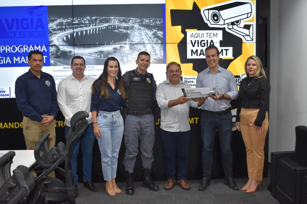 Sesp entrega 91 câmeras do programa Vigia Mais MT para a Prefeitura de Cáceres