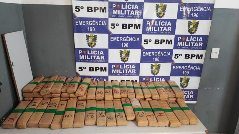 Polícia Militar prende homem por tráfico e apreende 63 tabletes de maconha