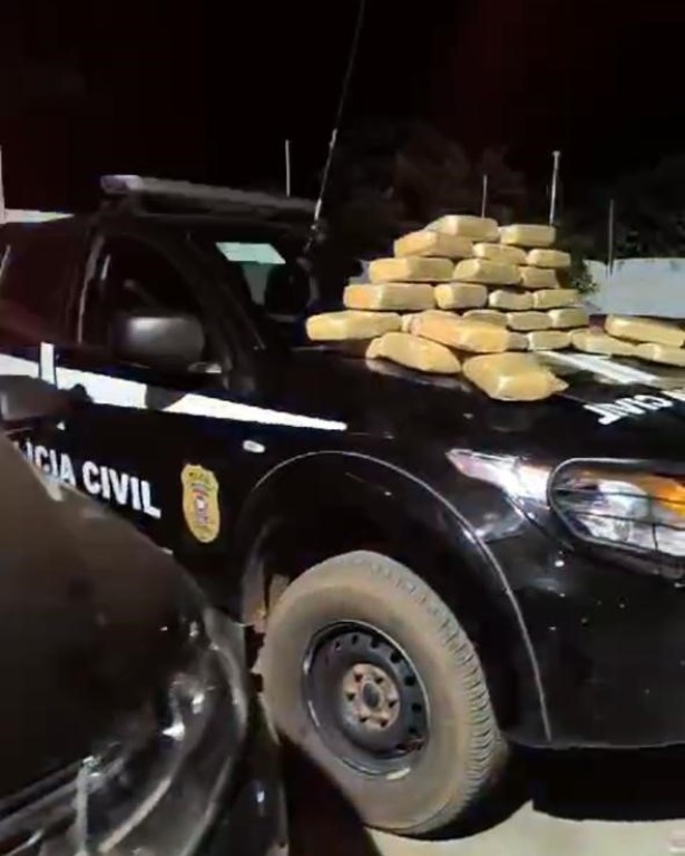 Polícia Civil flagra traficante transportando 29 tabletes de maconha em rodovia em Vila Bela