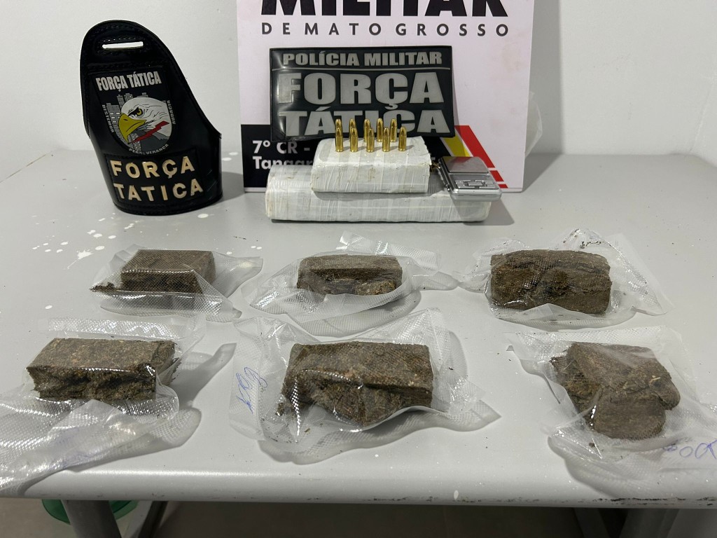 Força Tática fecha ponto de venda de drogas e prende membro de facção em Tangará da Serra