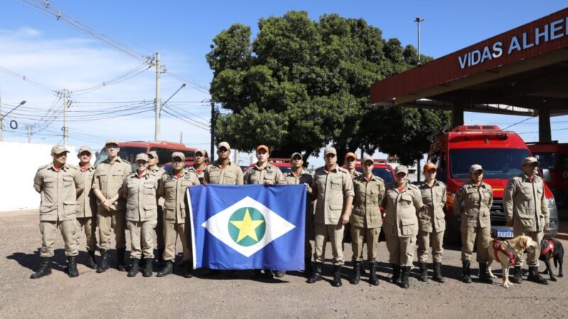 Bombeiros e cães farejadores de MT iniciam operações no Rio Grande do Sul na segunda-feira (06)