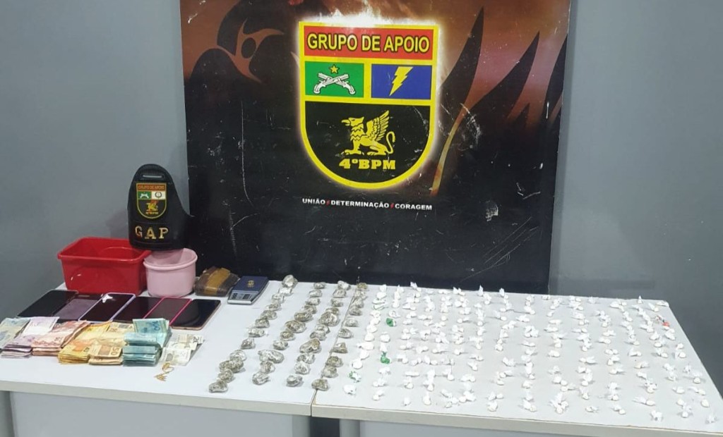 PM prende três pessoas e apreende 234 porções de maconha e cocaína em Várzea Grande
