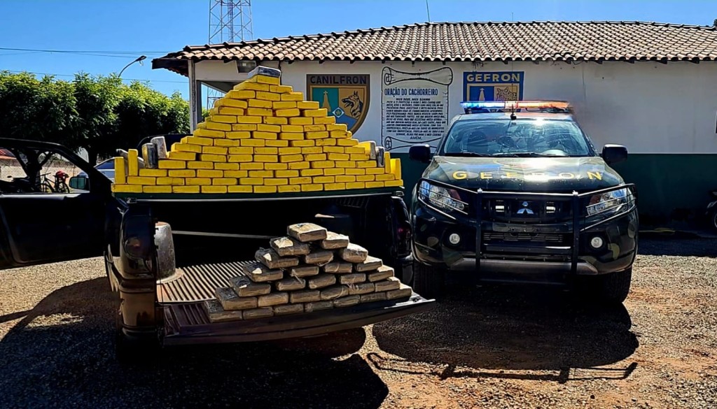 Gefron apreende 133 tabletes de entorpecentes em Cáceres; prejuízo ao crime é de R$ 2,8 milhões