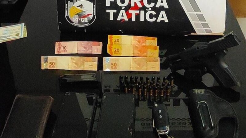 Força Tática prende homem por porte ilegal de arma em Nova Mutum