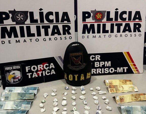 Rotam prende três pessoas e apreende 48 porções de cocaína em Sorriso