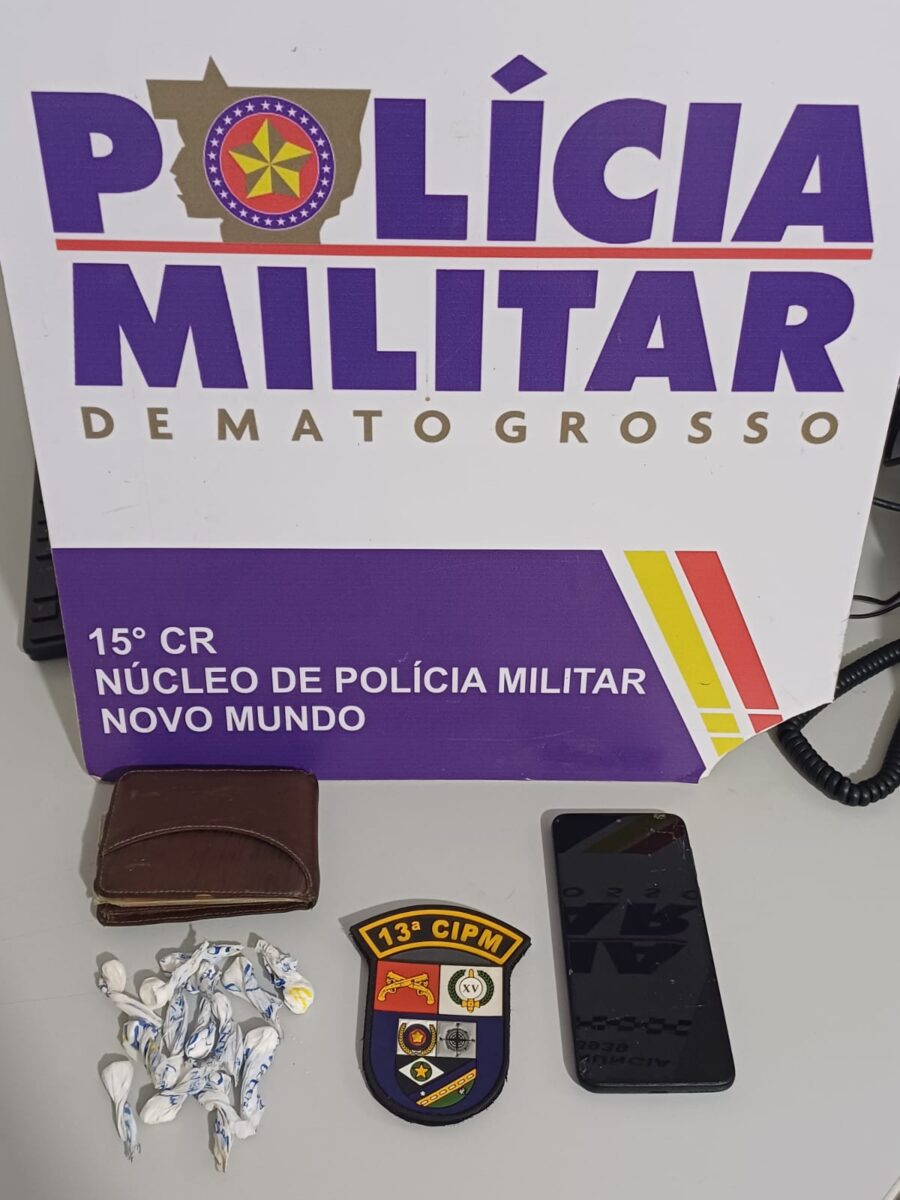 PM prende suspeito por tráfico de drogas durante evento realizado em Novo Mundo