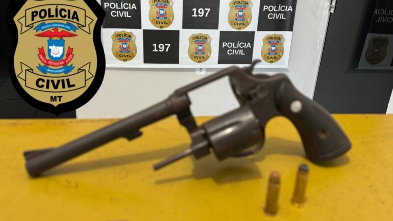 Polícia Civil prende jovem por porte ilegal de arma de fogo na zona rural de Cocalinho