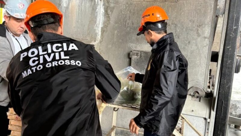 Polícia Civil incinera uma tonelada de cloridrato e pasta base de cocaína apreendida na fronteira