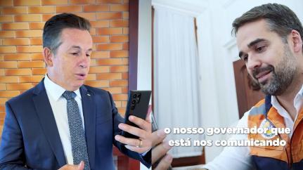 Eduardo Leite agradece ‘povo de MT’ por doação de R$ 50 mi; recurso será depositado em ‘conta exclusiva’