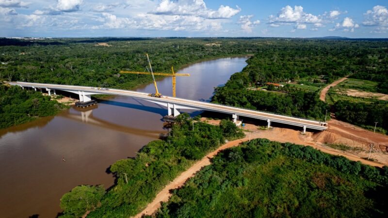 Maior ponte construída sobre o Rio Cuiabá terá 390 metros de extensão