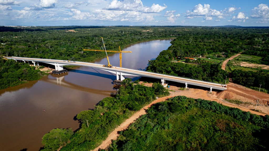 Maior ponte construída sobre o Rio Cuiabá terá 390 metros de extensão