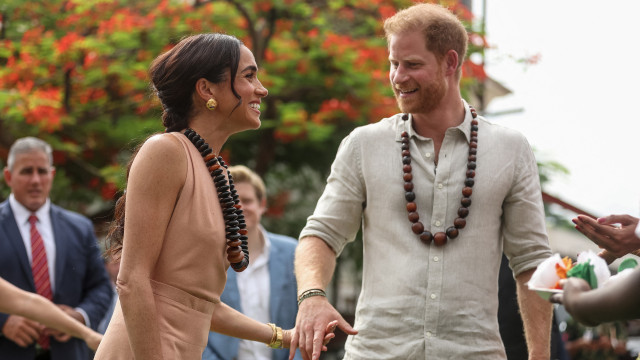 As primeiras imagens de Harry e Meghan Markle na Nigéria