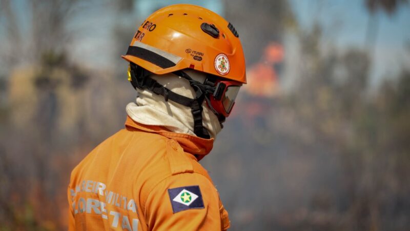 Corpo de Bombeiros segue no combate a dois incêndios florestais nesta segunda-feira (24)