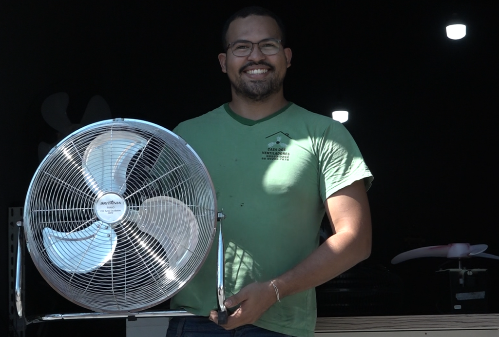 “A gente conseguiu melhorar estrutura e estoque com crédito do Estado”, afirma dono de loja de ventiladores