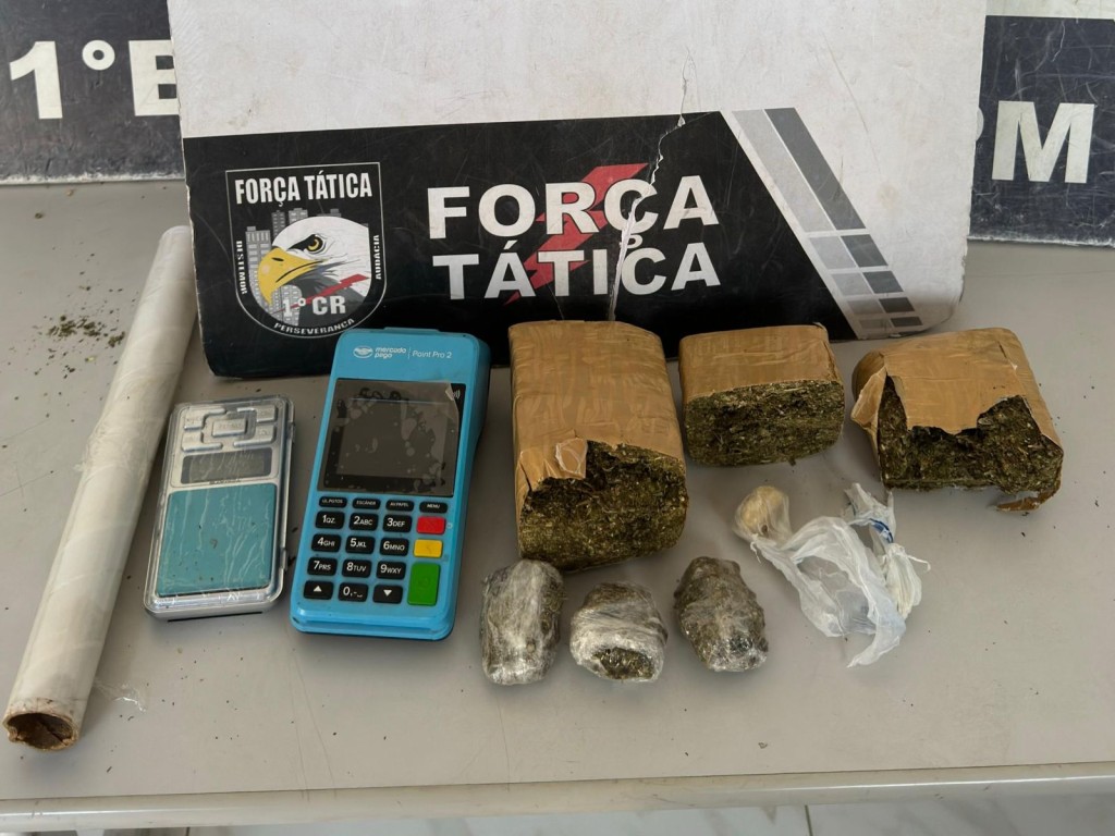 Força Tática prende homem por tráfico de drogas e captura foragido da Justiça em Cuiabá