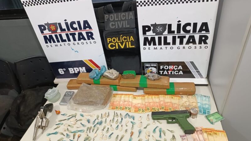 Polícias Militar e Civil conduzem 10 membros de facção criminosa por tráfico de drogas em Cáceres