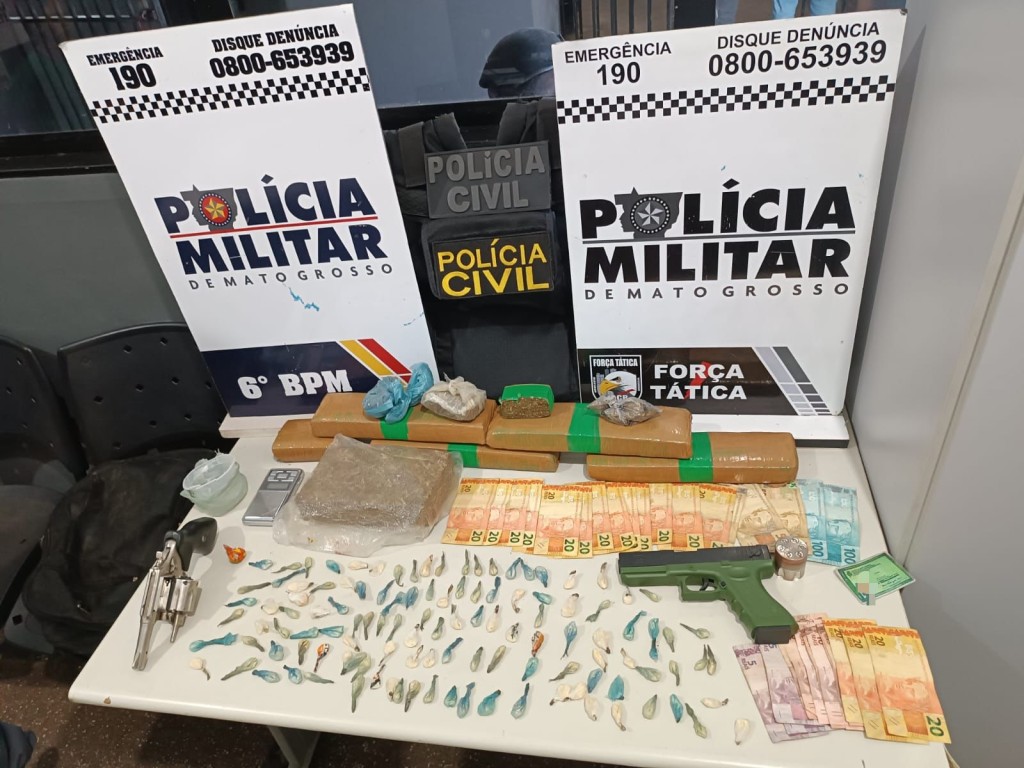 Polícias Militar e Civil conduzem 10 membros de facção criminosa por tráfico de drogas em Cáceres