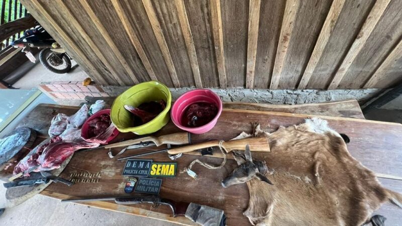 Dois homens são presos por caça ilegal de animais silvestres em Cuiabá