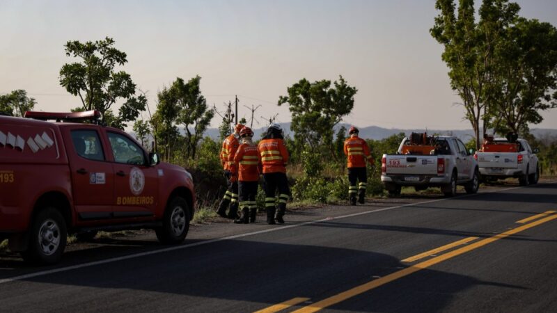 Corpo de Bombeiros faz mais uma ação de prevenção aos incêndios florestais em Chapada dos Guimarães nesta terça-feira (04)