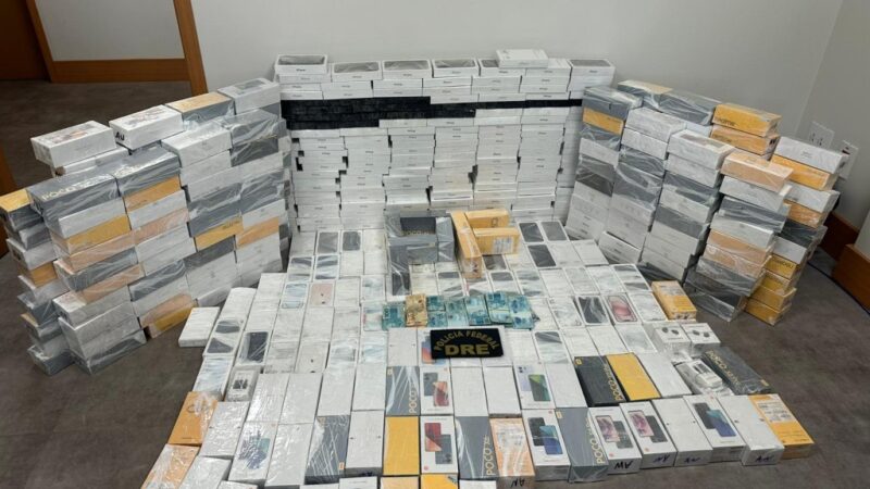 Força-tarefa apreende cerca de 500 celulares avaliados em R$ 2 milhões