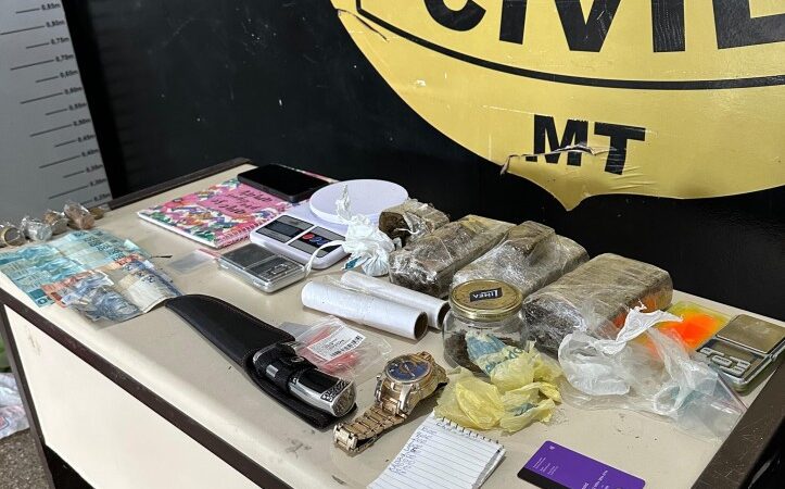 Polícia Civil prende casal por tráfico de drogas em Água Boa