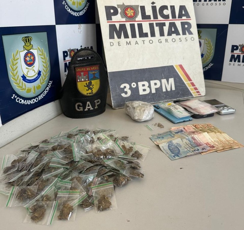 Polícia Militar prende homem por tráfico de drogas em casa no Bairro Altos da Serra
