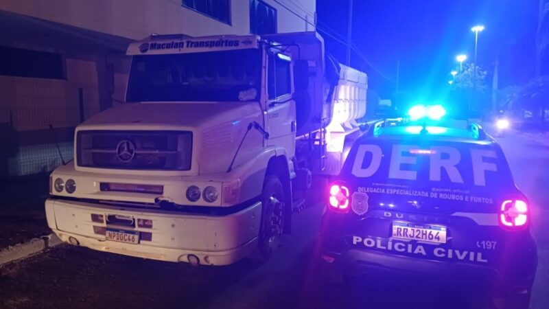 Polícia Civil prende homem por apropriação indébita de caminhão avaliado em R$ 295 mil