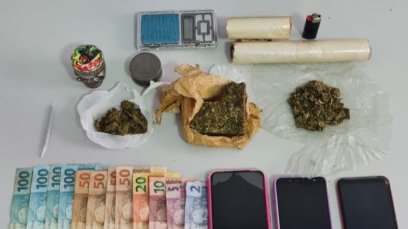 Polícia Militar prende casal em flagrante por tráfico de drogas em Nobres