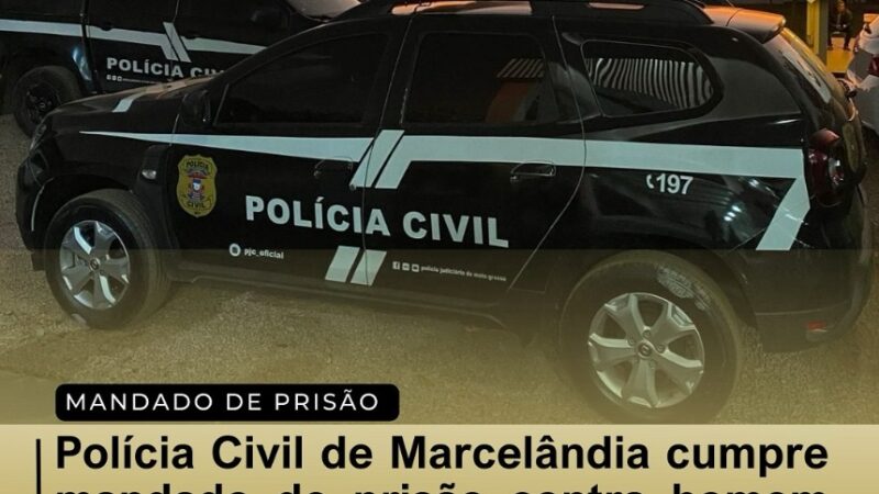 Polícia Civil da Delegacia de Marcelândia cumpre mandado de prisão contra homem acusado de descumprimento de medida protetiva e estupro.