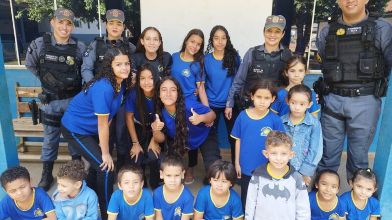 E. M. Integral do Campo Sol Nascente – Linha 38 recebeu a visita do projeto Escola Segura da polícia Militar de Guarantã do Norte