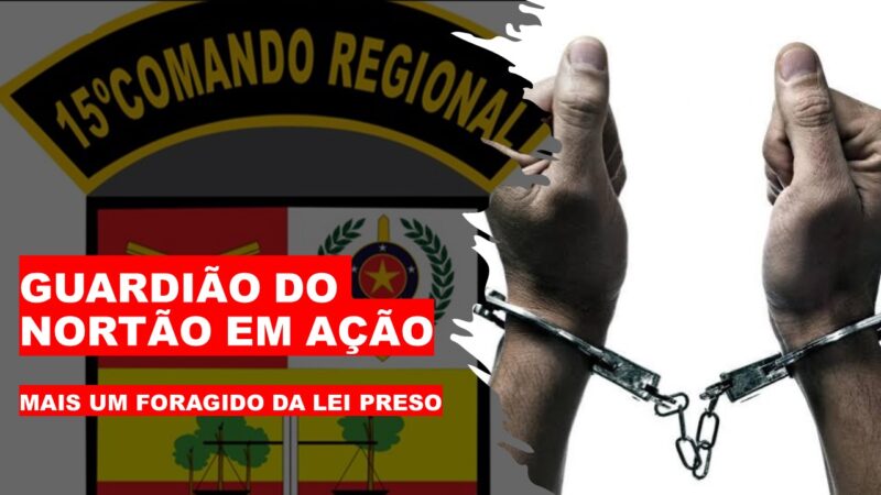 Polícia Militar de Guarantã do Norte prende homem com mandado de prisão por estupro de vulnerável.