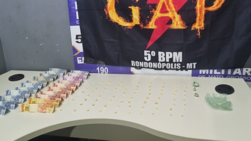 Casal com extensa ficha criminal é preso por tráfico de drogas
