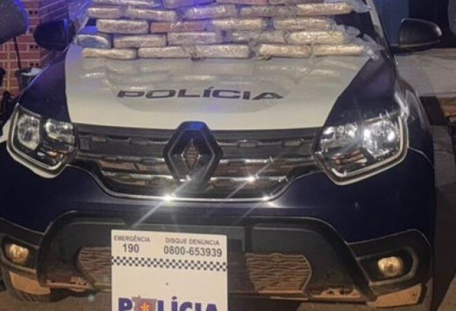 Polícia Militar prende dupla com 31 tabletes de maconha em Rosário Oeste