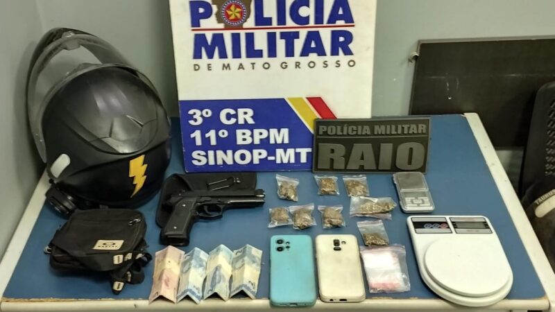 Polícia Militar prende dupla em flagrante por tráfico de drogas em Sinop