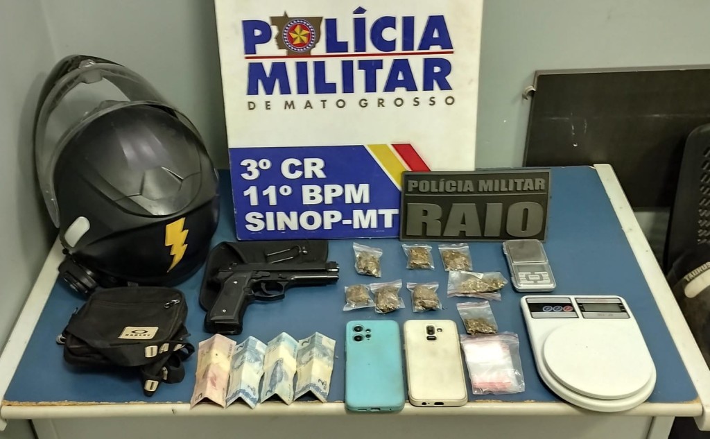 Polícia Militar prende dupla em flagrante por tráfico de drogas em Sinop