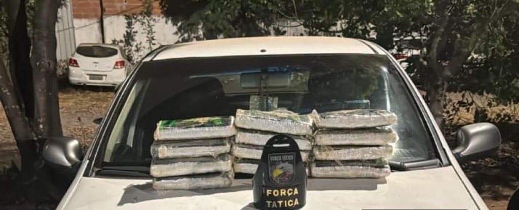 Força Tática prende dois homens e apreende 12 tabletes de maconha
