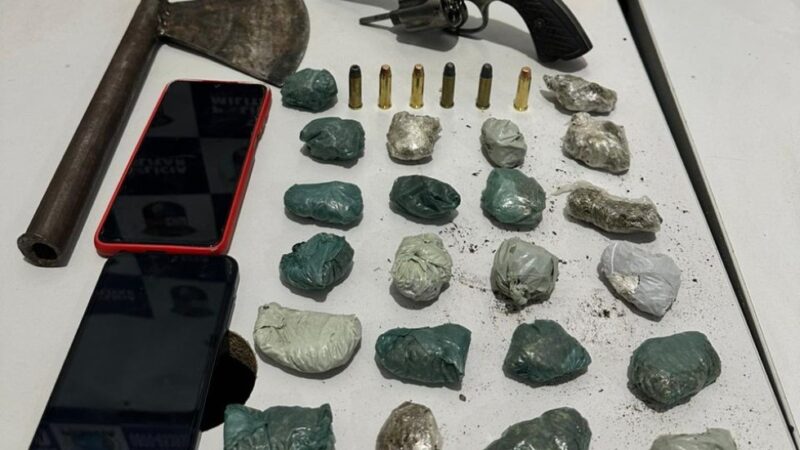 PM apreende faccionados, drogas, armas e munições durante abordagens em Barra do Bugres e Denise